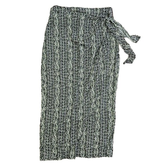 Contempo Dresses & Skirts - Vtg 90s Y2K Contempo Casuals Green Women's Long Skirt Size 11 Faux Wrap